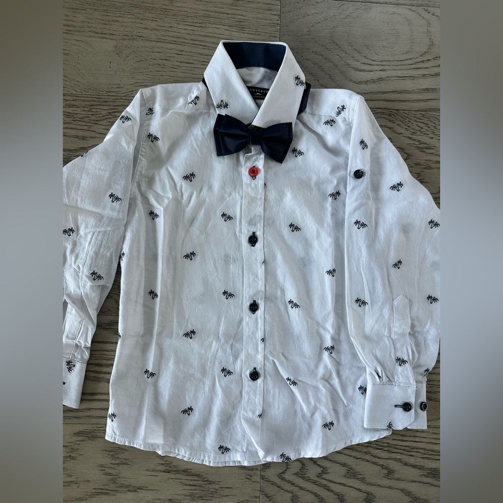 Moustache kids high-end dress shirt sz 3 years 3T